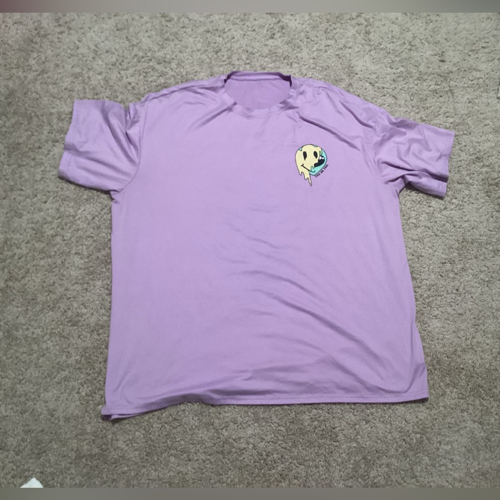 SHEIN Lavender Graphic Crew Neck T-Shirt - Men